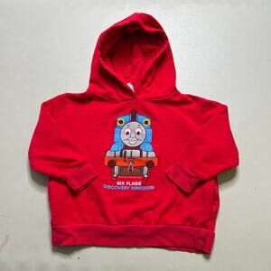 Vintage Thomas The Train Engine Hoodie Six Flags Sweatshirt Size 4-5T Kidcore